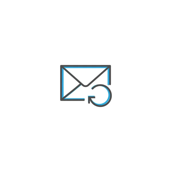 Diseño de iconos de correo. Icono de interacción línea vector ilustración — Vector de stock