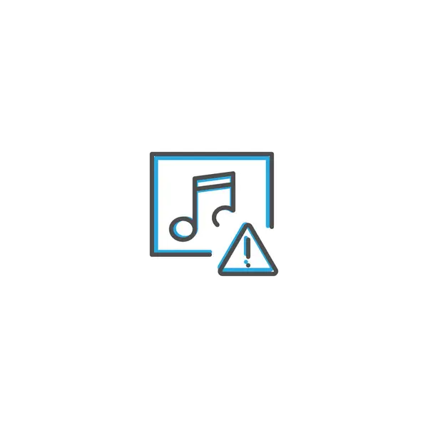 Musik-Player-Icon-Design. Interaktion Symbol Linie Vektor Illustration — Stockvektor