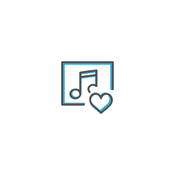 Music Player ikonra design. Kölcsönhatás ikon vonal vektor illusztráció — Stock Vector