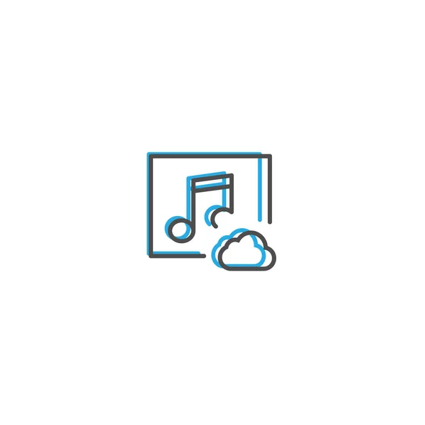 Music Player icon design. Interaction icon line vector illustration — Stock Vector