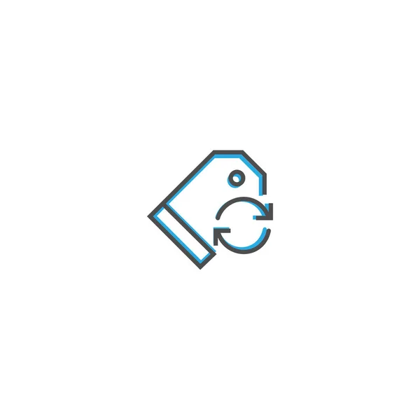 Precio Etiqueta icono diseño. Icono de interacción línea vector ilustración — Vector de stock