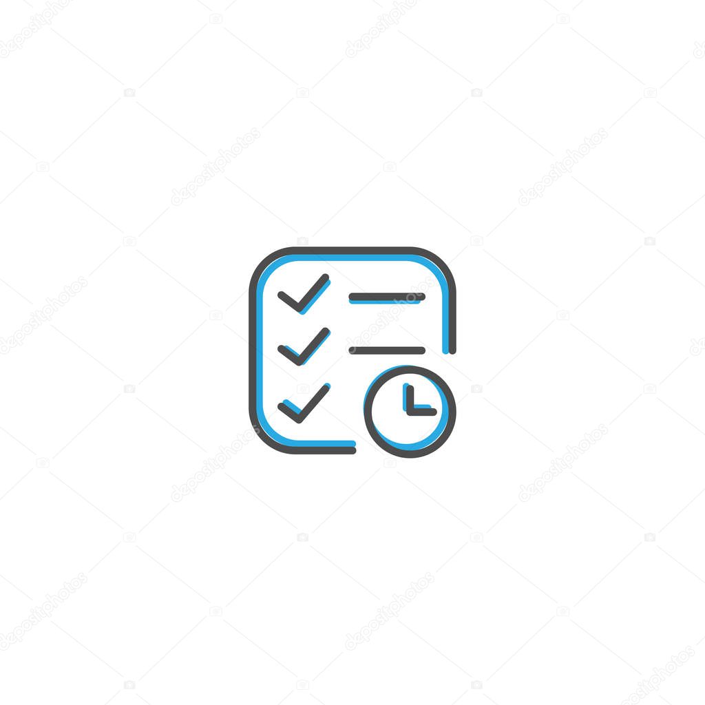 List icon design. Interaction icon line vector illustration design