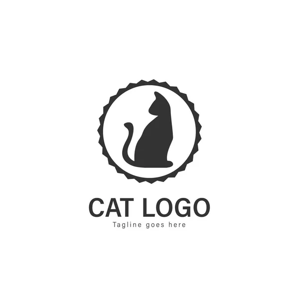 Kat logo vector ontwerp. moderne kat logo sjabloon geïsoleerd op witte achtergrond — Stockvector