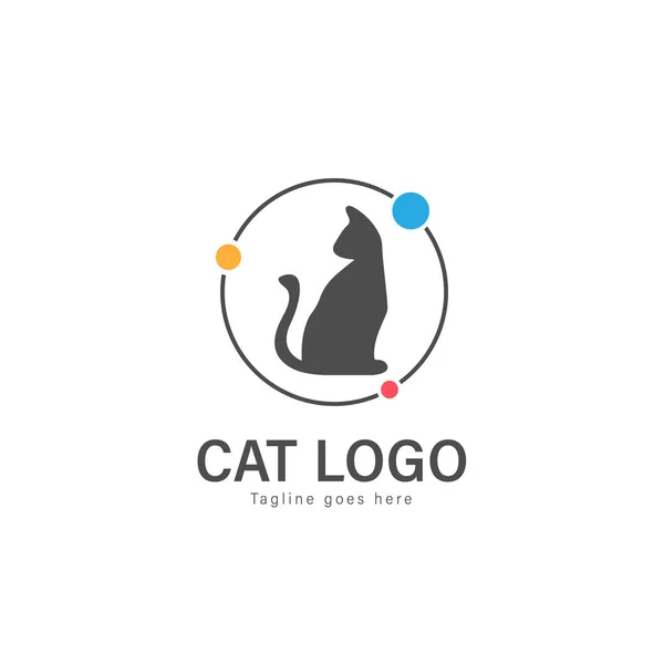 Wektor logo dla kota. nowoczesne cat szablon logo na białym tle — Wektor stockowy