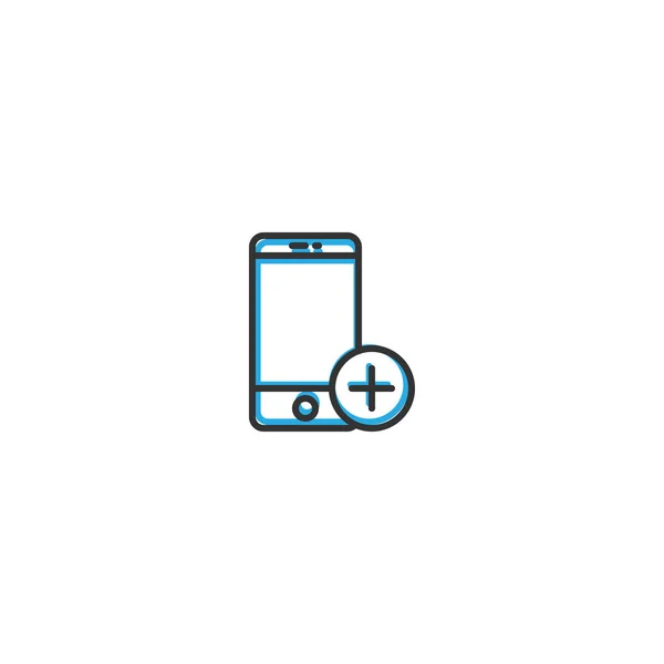 Diseño de iconos de teléfono inteligente. Icono de interacción línea vector ilustración — Vector de stock