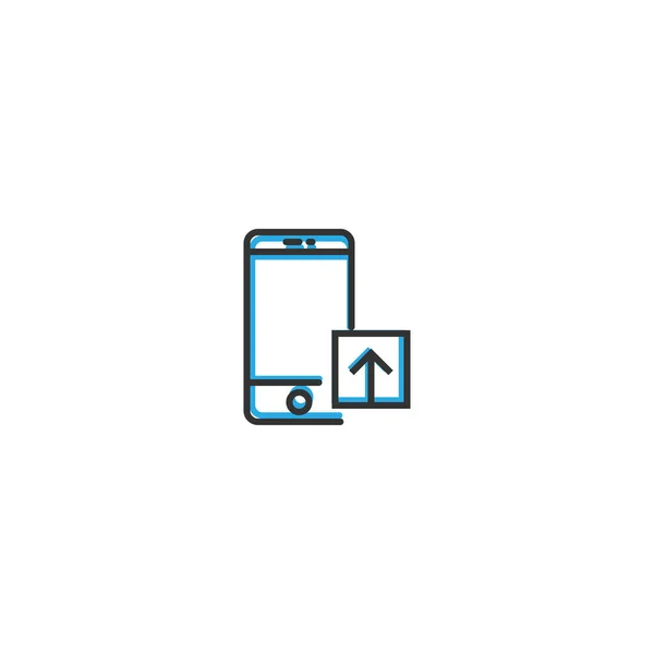 Design icona Smart Phone. Interazione icona linea vettoriale illustrazione — Vettoriale Stock