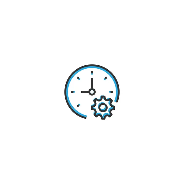 Diseño del icono del cronómetro. Icono de interacción línea vector ilustración — Vector de stock