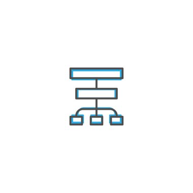 Diyagram simgesi tasarım. Pazarlama simgesi çizgi vektör çizim