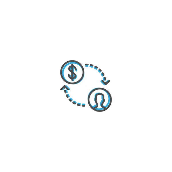Diseño de iconos de intercambio. Icono de marketing línea vector ilustración — Vector de stock