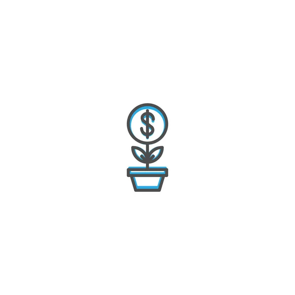 Growth icon design. Marketing icon line vector illustration — Stock Vector