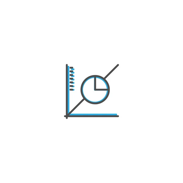 Liniendiagramm Icon Design. Marketing Icon Line Vektor Illustration — Stockvektor