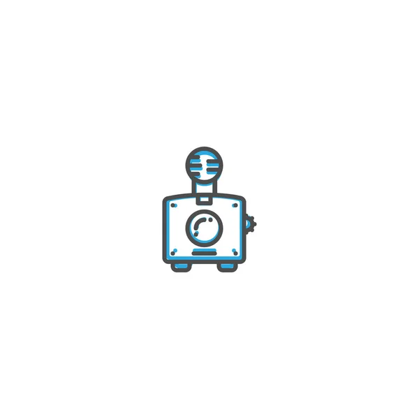 Photo Camera icon design. Photography and video icon line vector illustration — Stock Vector