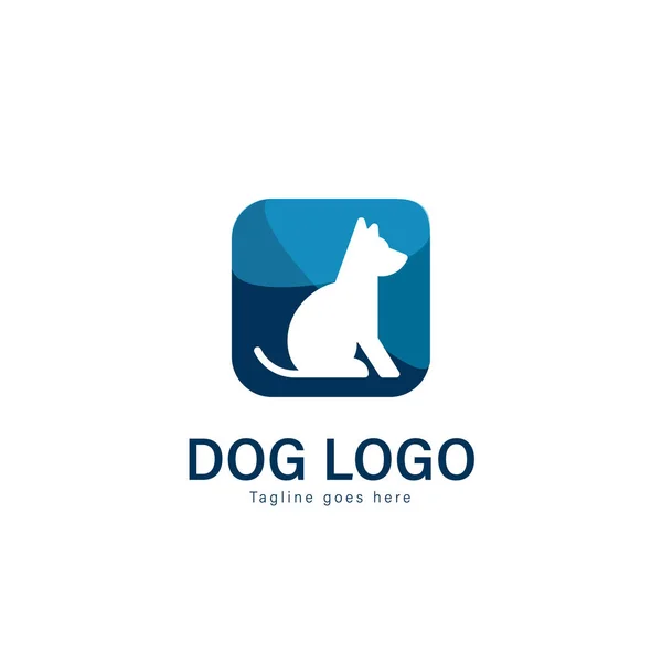 Vector hond embleemontwerp. moderne hond logo sjabloon geïsoleerd op witte achtergrond — Stockvector