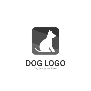 Köpek logo vektör tasarımı. modern köpek logo şablonu beyaz arka plan üzerinde izole