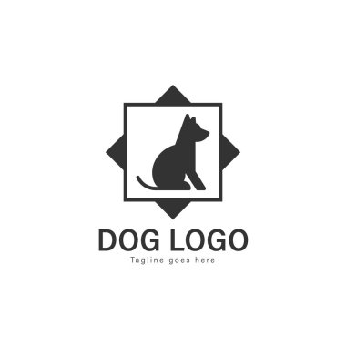 Köpek logo vektör tasarımı. modern köpek logo şablonu beyaz arka plan üzerinde izole