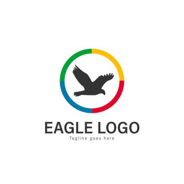 Kartal logo vektör tasarımı. Beyaz arka plan üzerinde izole modern kartal logo şablonu