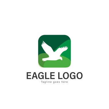Kartal logo vektör tasarımı. Beyaz arka plan üzerinde izole modern kartal logo şablonu