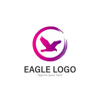 Kartal logo vektör tasarımı. Beyaz arka plan üzerinde izole modern kartal logo şablonu