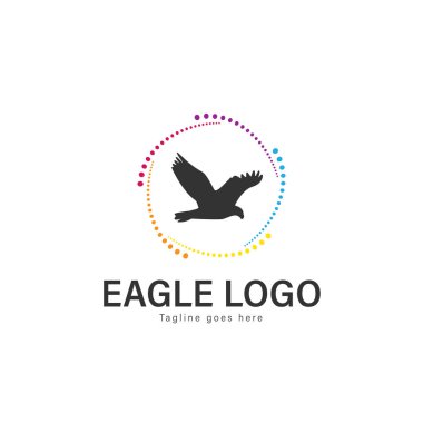 Kartal logo vektör tasarımı. Beyaz arka plan üzerinde izole modern kartal logo şablonu