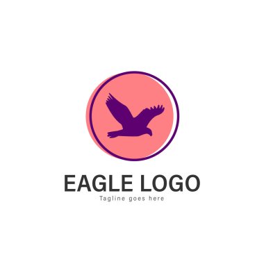 Kartal logo vektör tasarımı. Beyaz arka plan üzerinde izole modern kartal logo şablonu