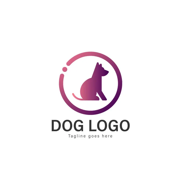 Diseño del vector del logotipo del perro. plantilla de logotipo perro moderno aislado sobre fondo blanco — Archivo Imágenes Vectoriales