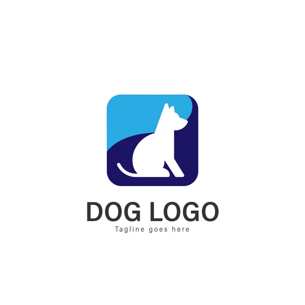 Vector hond embleemontwerp. moderne hond logo sjabloon geïsoleerd op witte achtergrond — Stockvector
