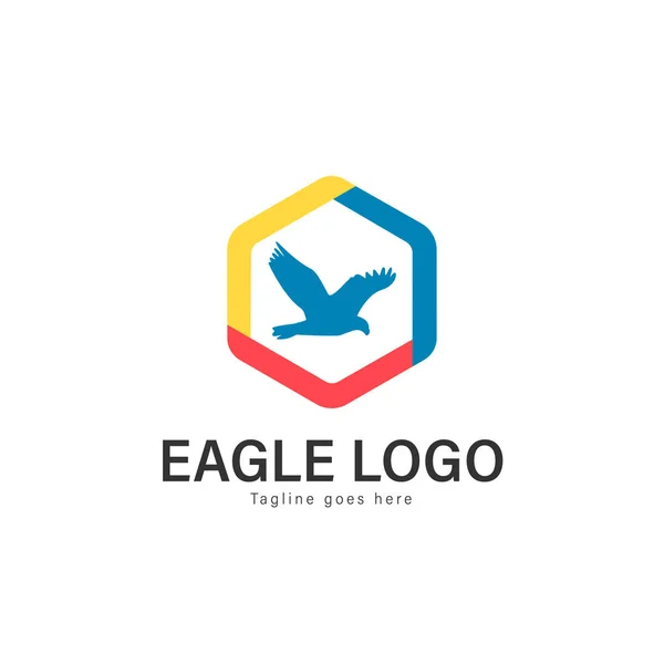 Eagle logo vector design. modern eagle logo template isolated on white background — Stock Vector