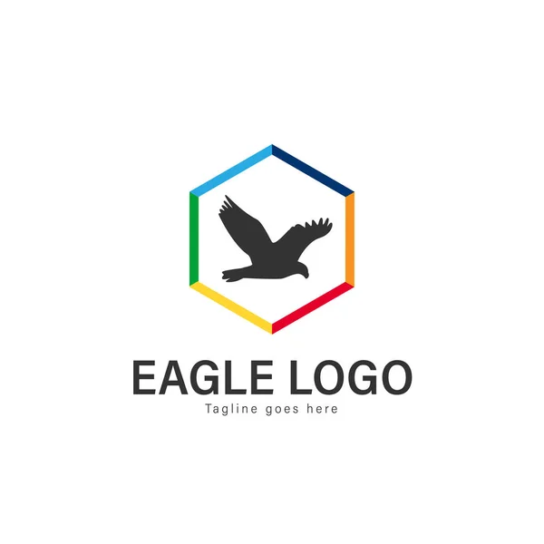 Eagle logo vector design. modern eagle logo template isolated on white background — Stock Vector
