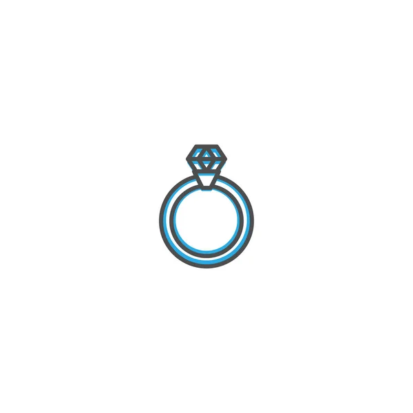 Обручальное кольцо Icon Design. Векторная иллюстрация образа жизни — стоковый вектор