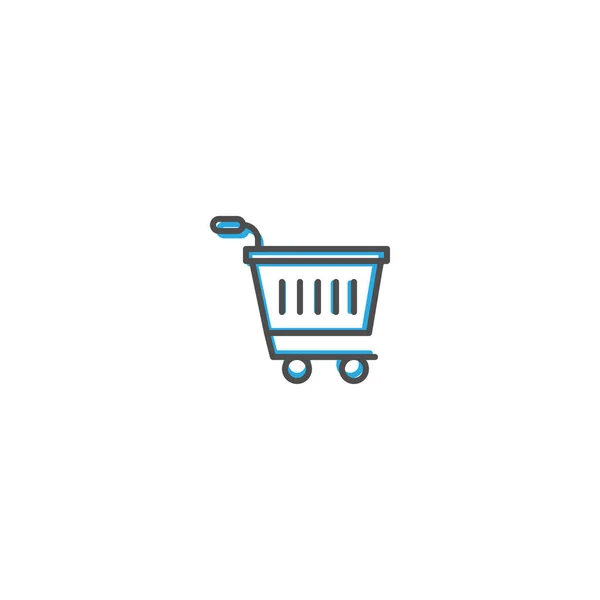 Diseño del icono del carrito de compras. Icono de compras vector de diseño — Vector de stock