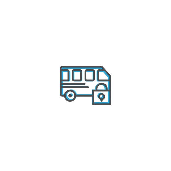 Diseño de icono de autobús. Icono de transporte vector de diseño — Vector de stock