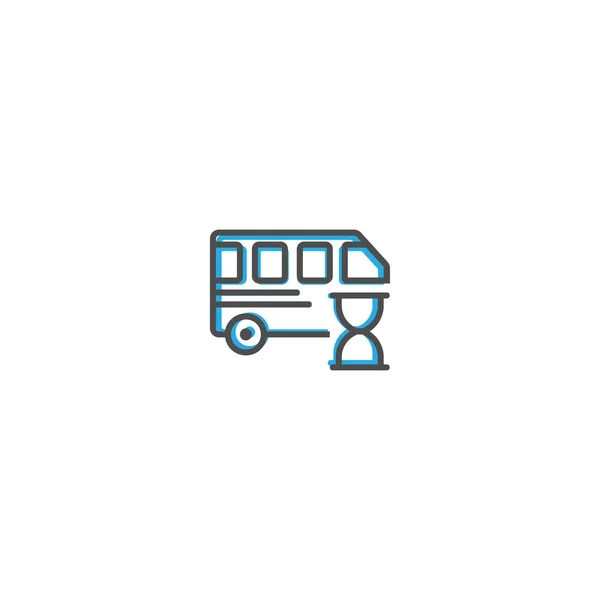 Diseño de icono de autobús. Icono de transporte vector de diseño — Vector de stock