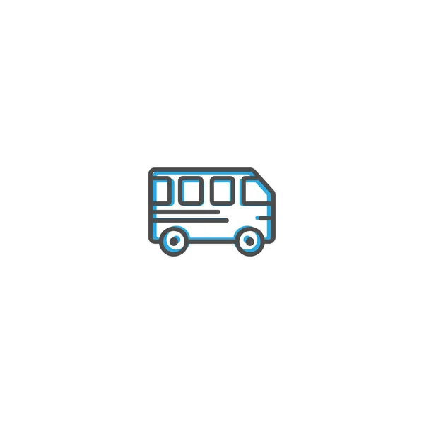 Diseño de icono de autobús. Icono de transporte vector de diseño — Archivo Imágenes Vectoriales