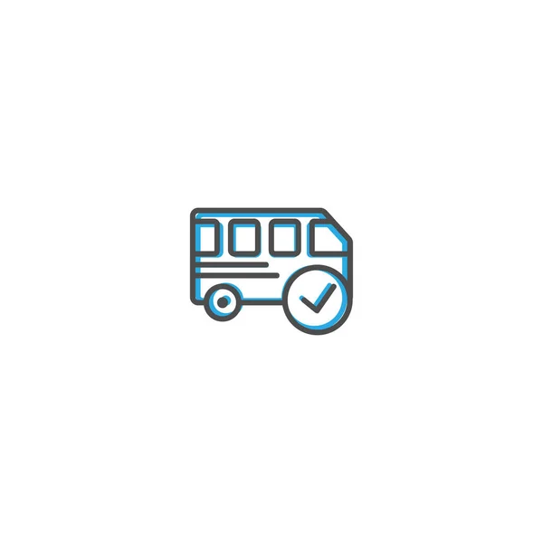 Design de ícones de ônibus. Design de vetor ícone de transporte — Vetor de Stock