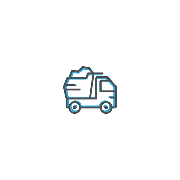 Dump truck icon design. Transportation icon vector design — Stock Vector