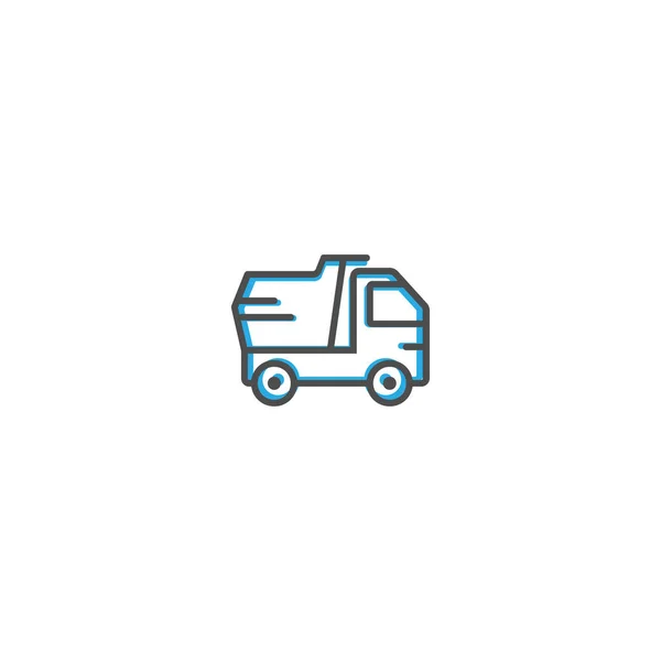 Design de ícone de caminhão basculante. Design de vetor ícone de transporte — Vetor de Stock