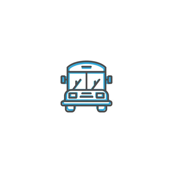 Diseño de icono de autobús escolar. Icono de transporte vector de diseño — Archivo Imágenes Vectoriales