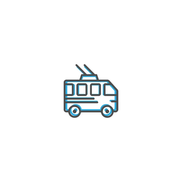 Trolejbusem ikony designu. Doprava ikony vektorový design — Stockový vektor