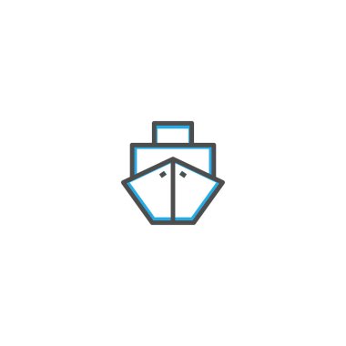 Simgesi tasarım gemi. Ulaşım simge vektör tasarımı