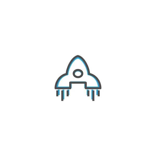 Conception icône fusée navire. Conception vectorielle icône de transport — Image vectorielle