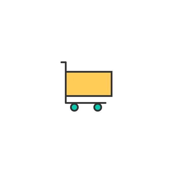 Winkelwagen pictogram lijn ontwerp. Zakelijke pictogram vector design — Stockvector