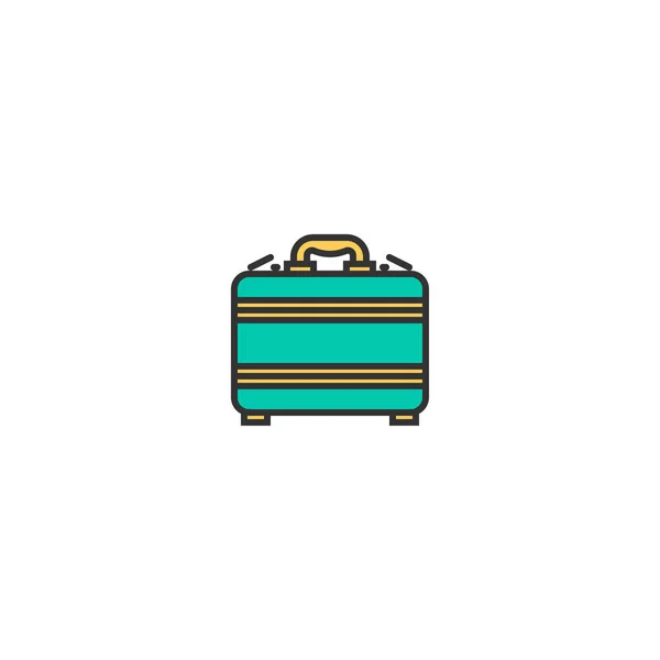 Diseño de la línea icono de la maleta. Icono de negocio vector de diseño — Vector de stock