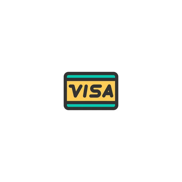 Design von Visasymbolen. E-Commerce-Icon-Vektor-Design — Stockvektor