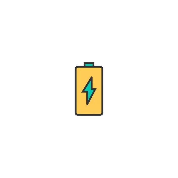 Batterie-Icon-Design. Wesentliches Icon-Vektor-Design — Stockvektor
