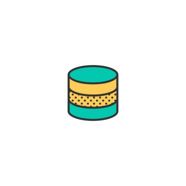 Veritabanı simgesi tasarım. Temel simge vektör tasarımı