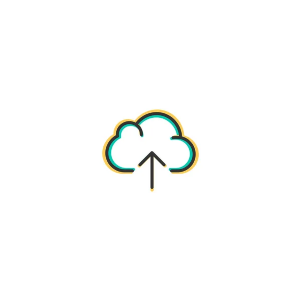 Cloud Computing ikon design. Väsentliga ikon vektor design — Stock vektor