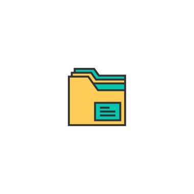 Klasör simgesi tasarım. Temel simge vektör tasarımı