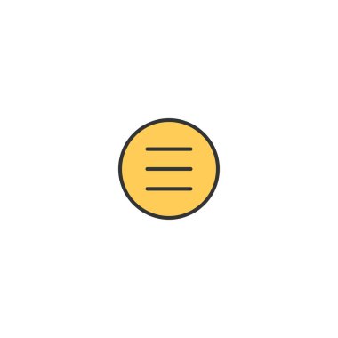 Menü simgesi tasarım. Temel simge vektör tasarımı