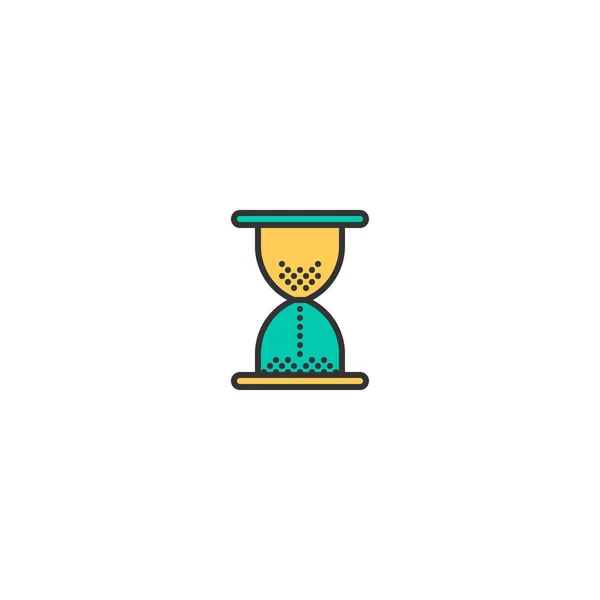 Kum saati simgesi tasarım. Temel simge vektör tasarımı — Stok Vektör