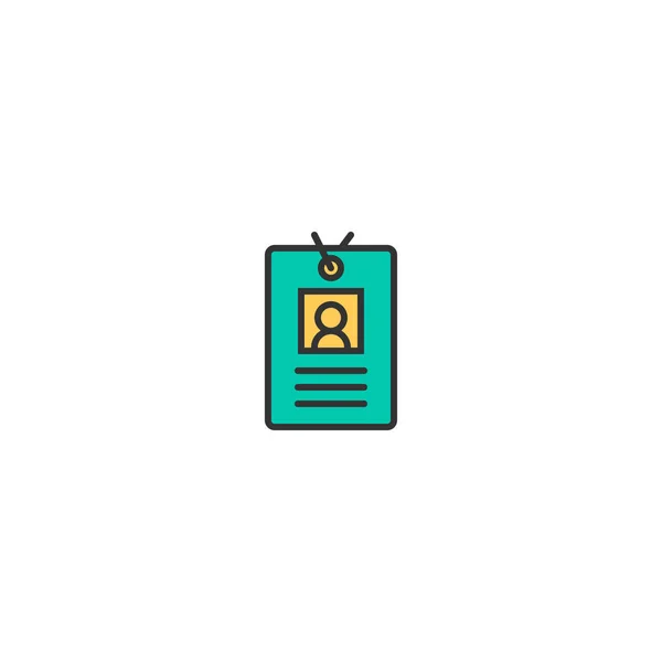Design de ícone de cartão de identificação. Desenho de vetor ícone essencial — Vetor de Stock